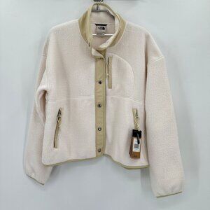 The North Face Cragmont Fleece Jacket size M NWT Snap Gardenia White/Gravel
